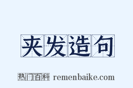 夹发造句是什么意思的图片